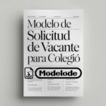 Modelo de solicitud de vacante para colegio en Word [Perú]