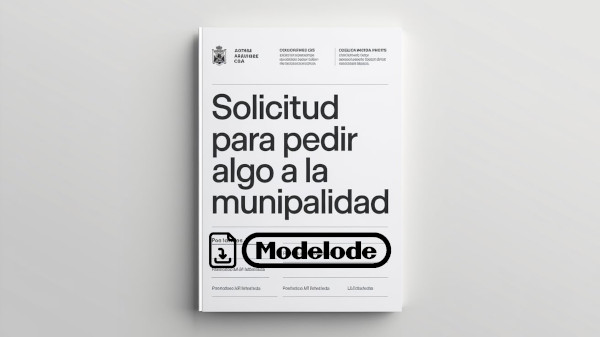 Modelo de solicitud para pedir algo a la municipalidad