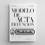 Modelo de acta de defunción en Word [Perú]