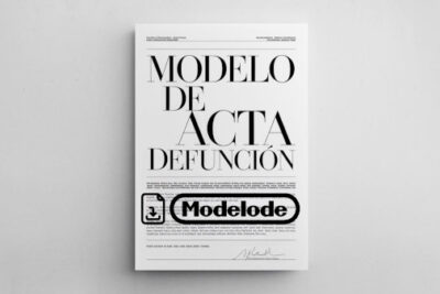 Modelo de acta de defunción en Word