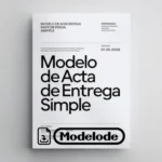 Modelo de acta de entrega simple en Word [Perú]