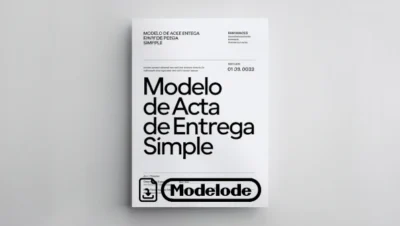 Modelo de acta de entrega simple en Word