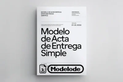 Modelo de acta de entrega simple en Word