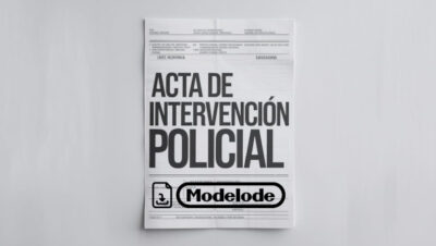 Modelo de acta de intervención policial en Word