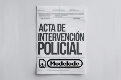 Modelo de acta de intervención policial en Word