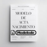 Modelo de acta de nacimiento en Word [Perú]