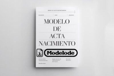 Modelo de acta de nacimiento en Word