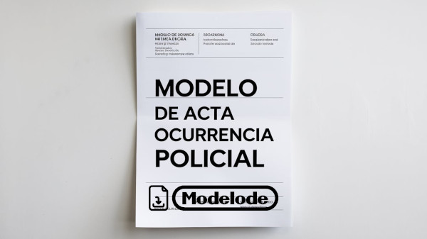 Modelo de acta de ocurrencia policial en Word