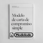 Modelo de carta de compromiso simple en Word [Perú]