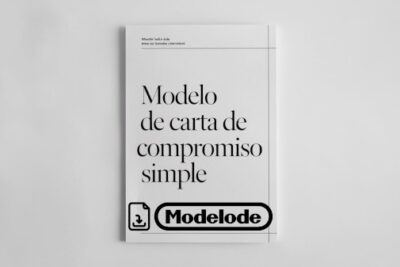 Modelo de carta de compromiso simple en Word