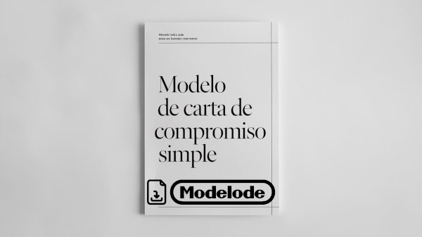 Modelo de carta de compromiso simple en Word