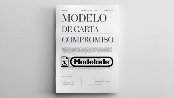 Modelo de carta de compromiso en Word