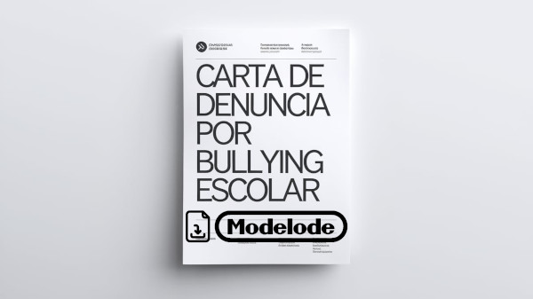 Modelo de carta de denuncia por bullying escolar en Word