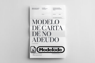 Modelo de carta de no adeudo en Word