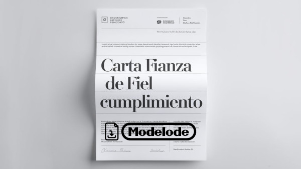 Modelo de carta fianza de fiel cumplimiento en Word