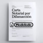 Modelo de carta notarial por difamación en Word [Perú]