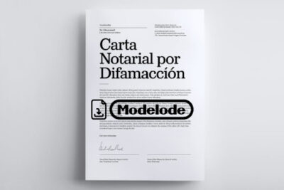 Modelo de carta notarial por difamación en Word