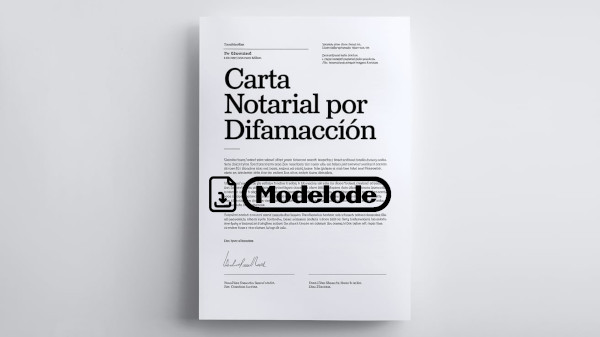 Modelo de carta notarial por difamación en Word