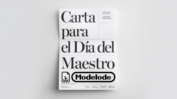 Modelo de carta para el Día del Maestro en Word