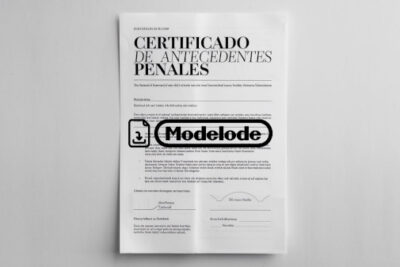 Modelo de certificado de antecedentes penales en Word