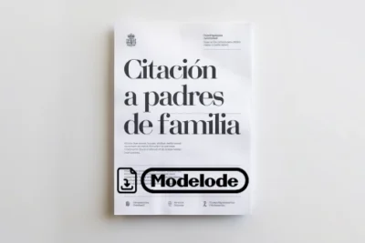 Modelo de citación a padres de familia en Word