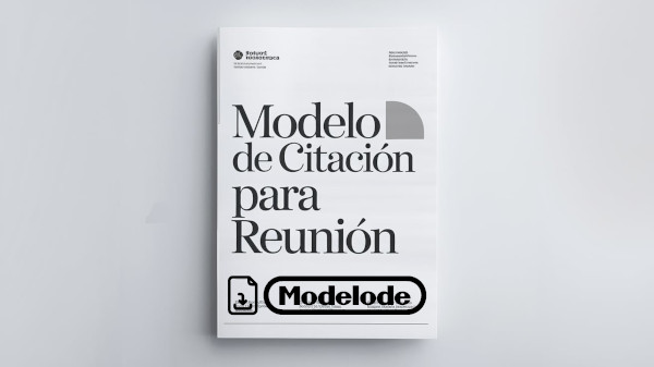 Modelo de citación para reunión en Word