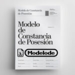 Modelo de constancia de posesión en Word [Perú]