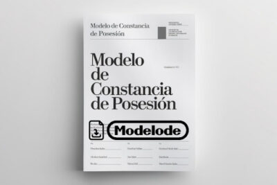 Modelo de constancia de posesión en Word