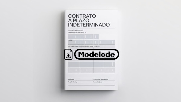 Modelo de contrato a plazo indeterminado en Word