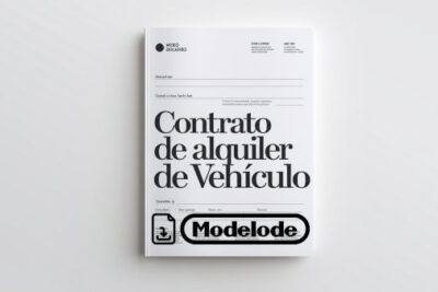 Modelo de contrato de alquiler de vehículo en Word