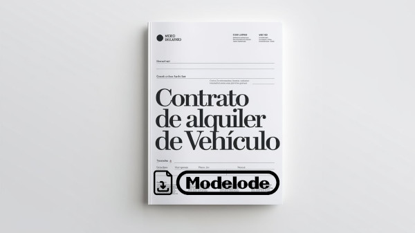 Modelo de contrato de alquiler de vehículo en Word