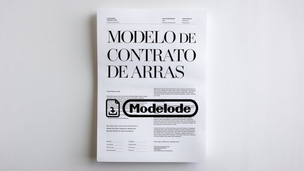 Modelo de contrato de arras en Word