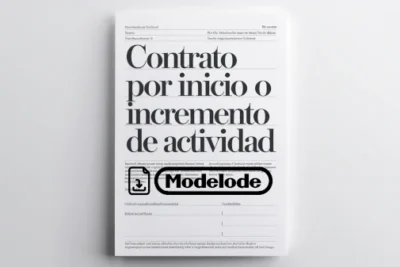 Modelo de contrato por inicio o incremento de actividad en Word