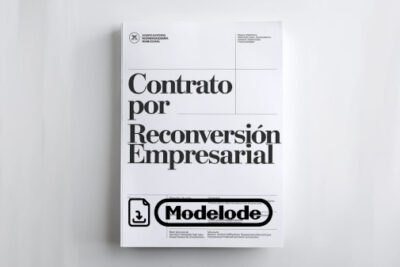 Modelo de contrato por reconversión empresarial en Word