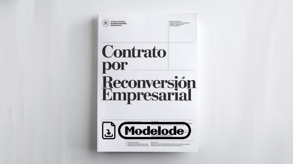 Modelo de contrato por reconversión empresarial en Word