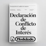 Modelo de declaración de conflicto de interés en Word [Perú]