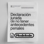 Modelo de declaración jurada de no tener antecedentes penales en Word [Perú]