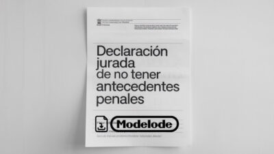 Modelo de declaración jurada de no tener antecedentes penales en Word