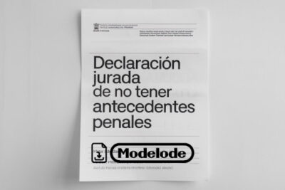 Modelo de declaración jurada de no tener antecedentes penales en Word