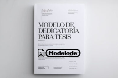 Modelo de dedicatoria para tesis en Word