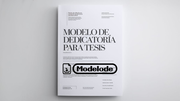 Modelo de dedicatoria para tesis en Word