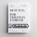 Modelo de denuncia por violencia familiar en Word [Perú]