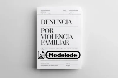 Modelo de denuncia por violencia familiar en Word