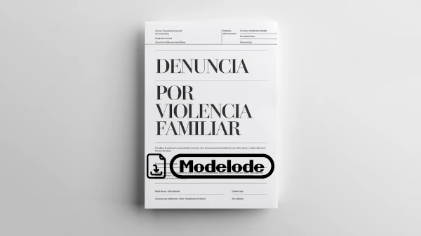 Modelo de denuncia por violencia familiar en Word