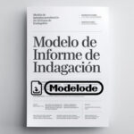 Modelo de informe de indagación en Word [Perú]