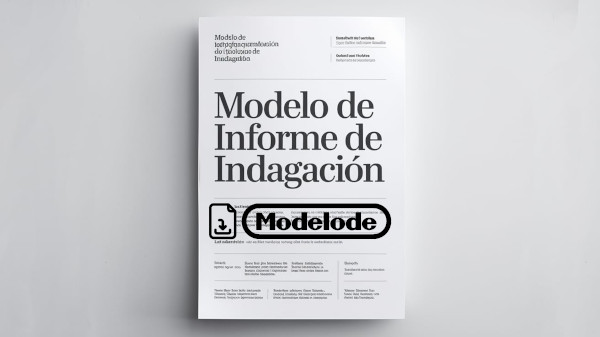 Modelo de informe de indagación en Word