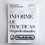 Modelo de informe de practicas preprofesionales en Word [Perú]