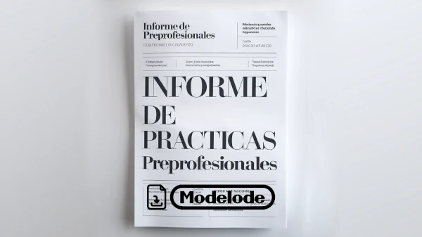 Modelo de informe de practicas preprofesionales en Word