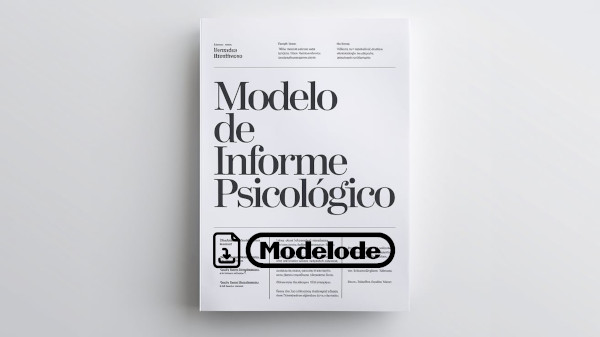 Modelo de informe psicológico en Word