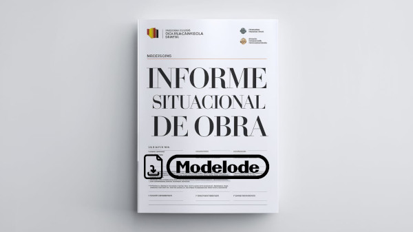 Modelo de informe situacional de obra en Word